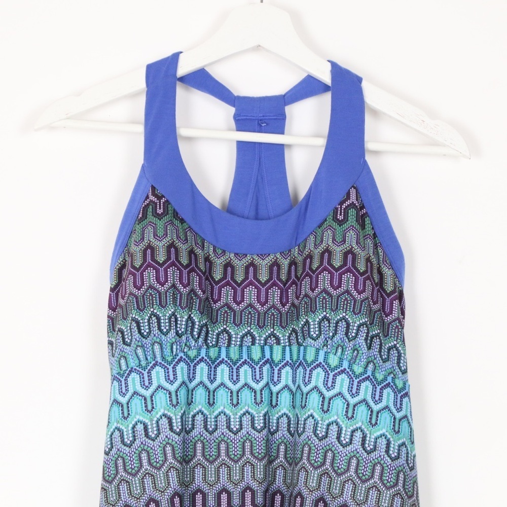 Prana Blue and Green Mini Dress - Picture 2 of 8